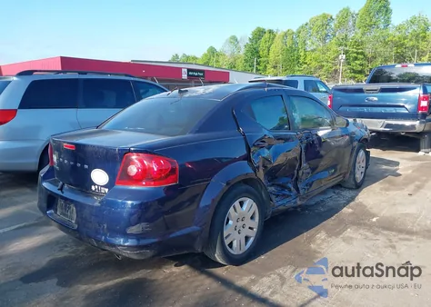 2014 Dodge Avenger Se из США, поврежденный, VIN 1C3CDZAG2EN217906